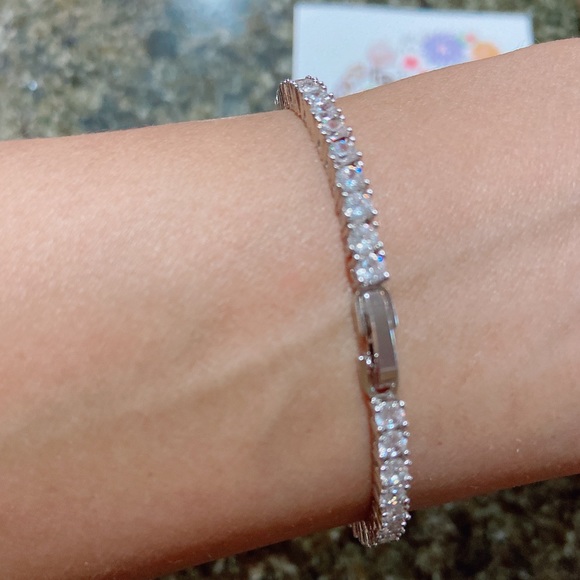 14K Gold Plated Cubic Zirconia Tennis Bracelets - Picture 9 of 12